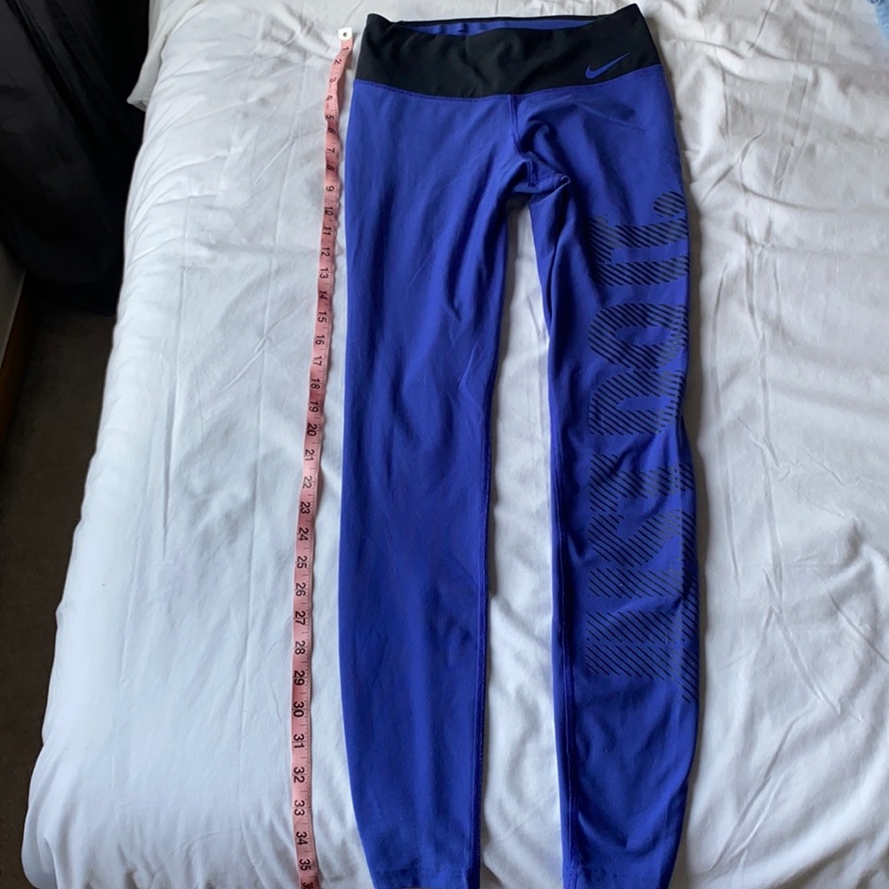Blue and Black Nike Legggings Size XS